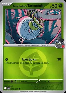 Team Rocket's Tarountula #018 Non Holo — Ascended Heroes