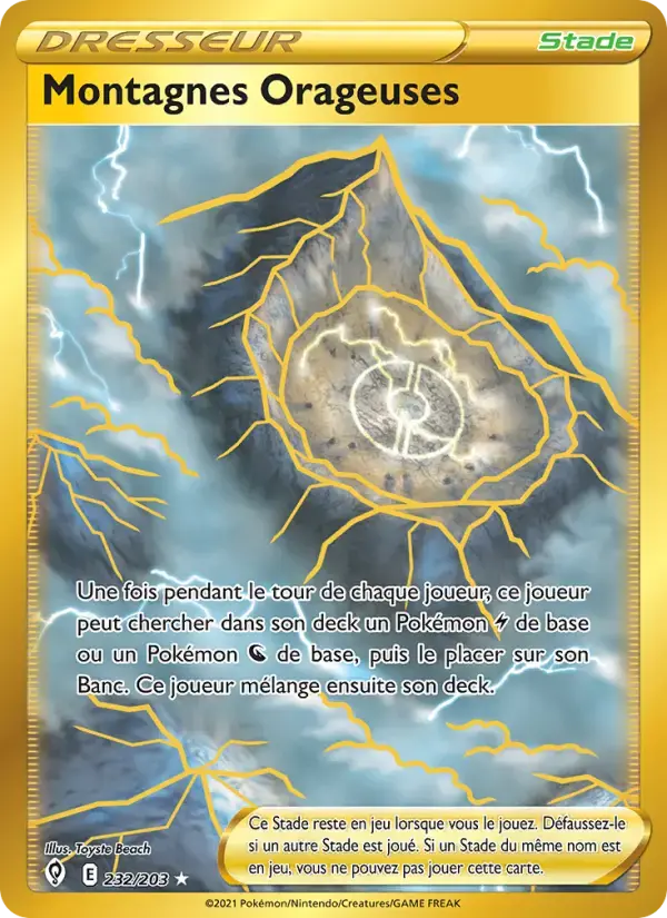 Carte Pokémon Montagnes Orageuses #232 — Évolution Céleste
