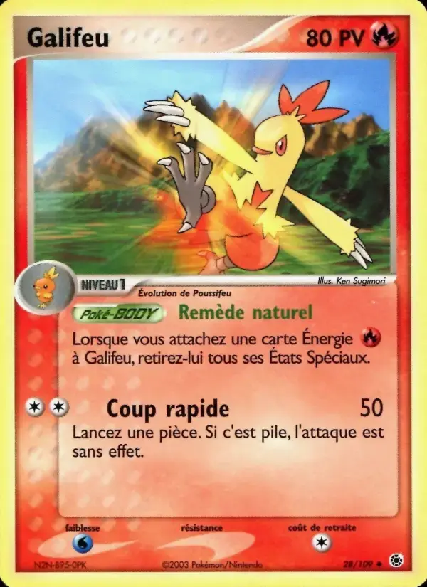 Carte Pokémon Galifeu #28 — Rubis & Saphir
