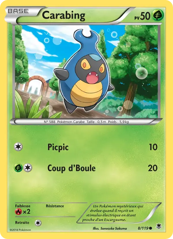 Carte Pokémon Carabing #8 — Vigueur Spectrale