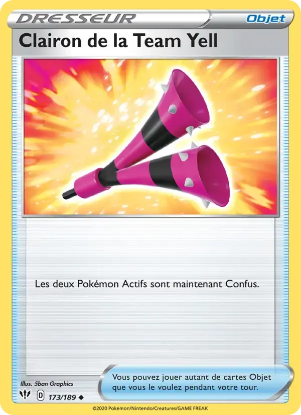 Carte Pokémon Clairon de la Team Yell #173 — Ténèbres Embrasées