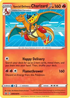Carte Pokémon Livraison Spéciale Dracaufeu #SWSH075 — Promos Épée et Bouclier