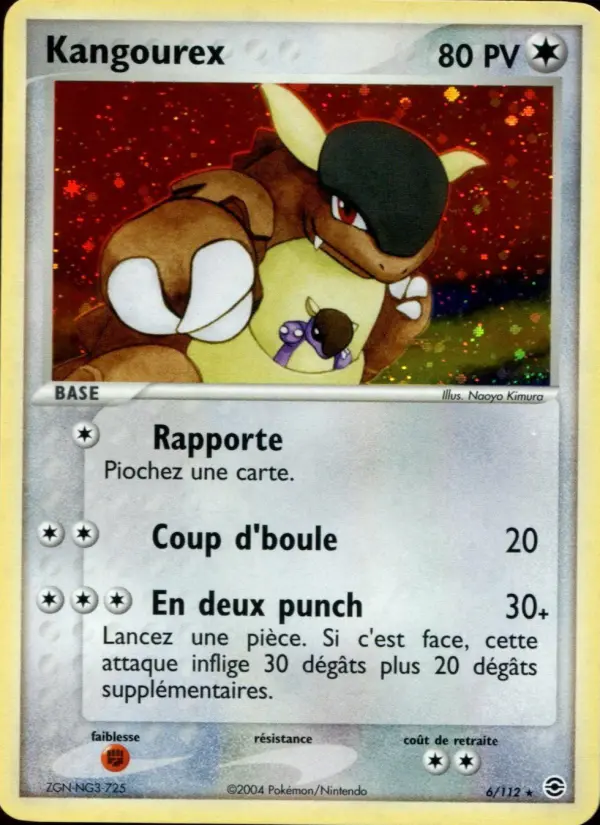 Carte Pokémon Kangourex #6 — Rouge Feu & Vert Feuille