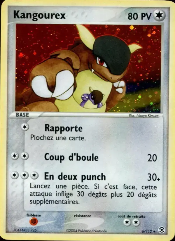 Carte Pokémon Kangourex #6 — Rouge Feu & Vert Feuille