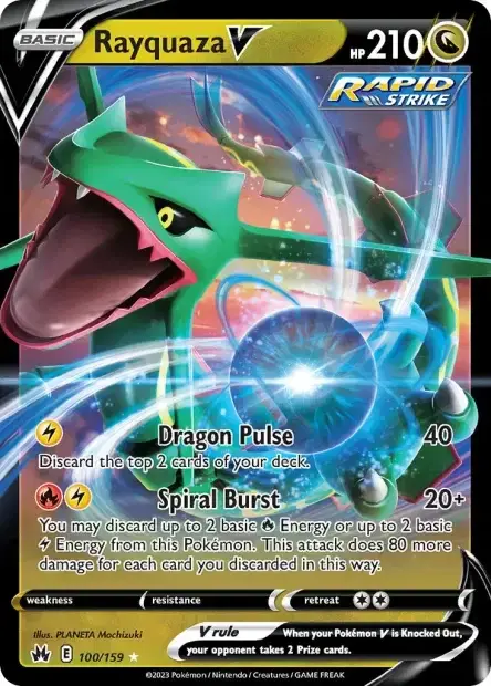 Carte Pokémon Rayquaza-V #100/159 — Jumbo