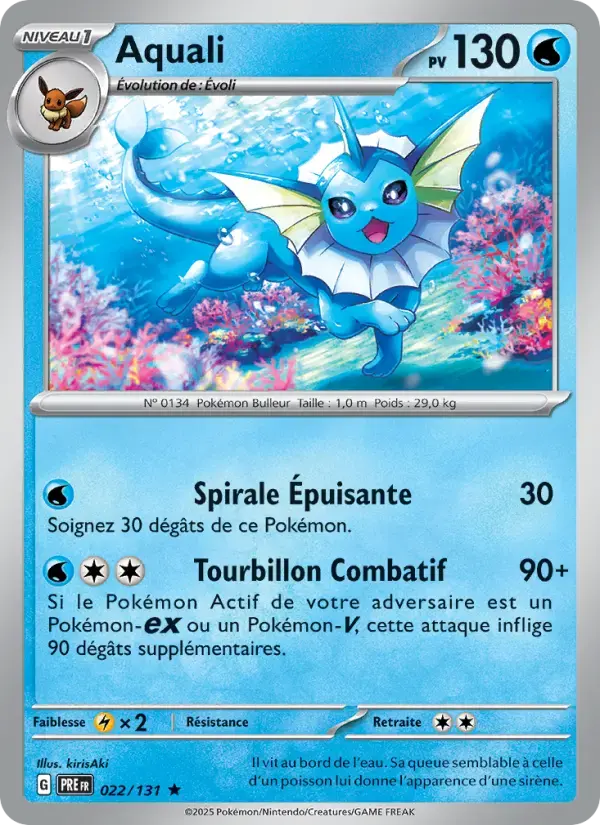 Carte Pokémon Aquali #022 — Évolutions Prismatiques
