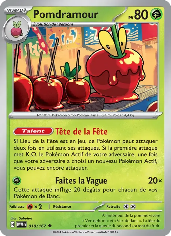 Carte Pokémon Pomdramour #018 — Mascarade Crépusculaire