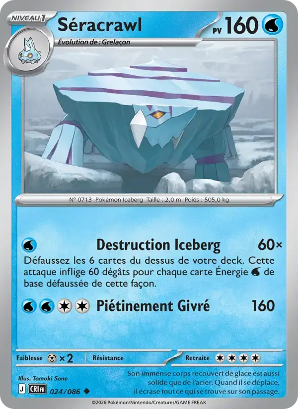 Carte Pokémon Séracrawl #024 — Chaos Ascendant