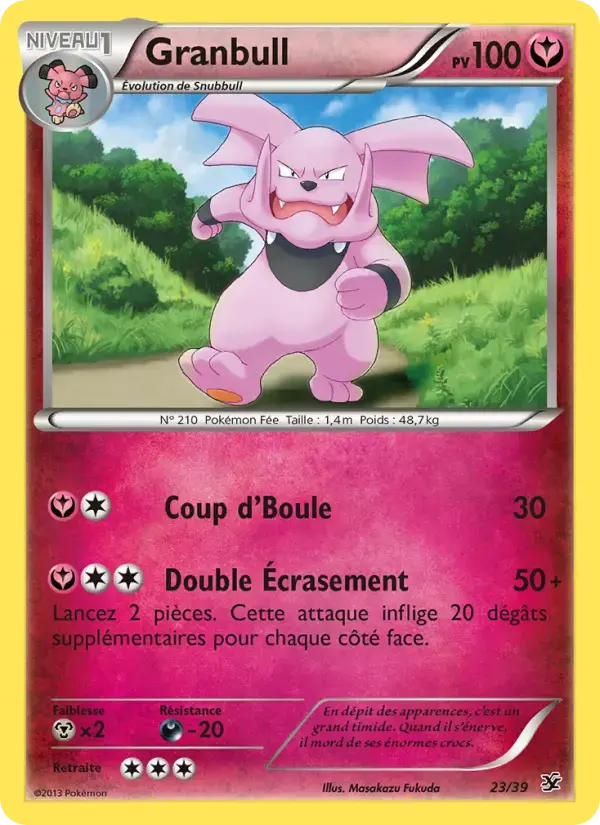 Carte Pokémon Granbull #23 — Bienvenue à Kalos