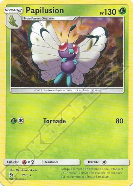 Carte Pokémon Papilusion #3 — Destinées Occultes