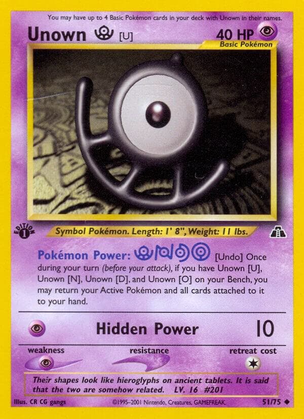 Unown [U] #51 — Neo Discovery
