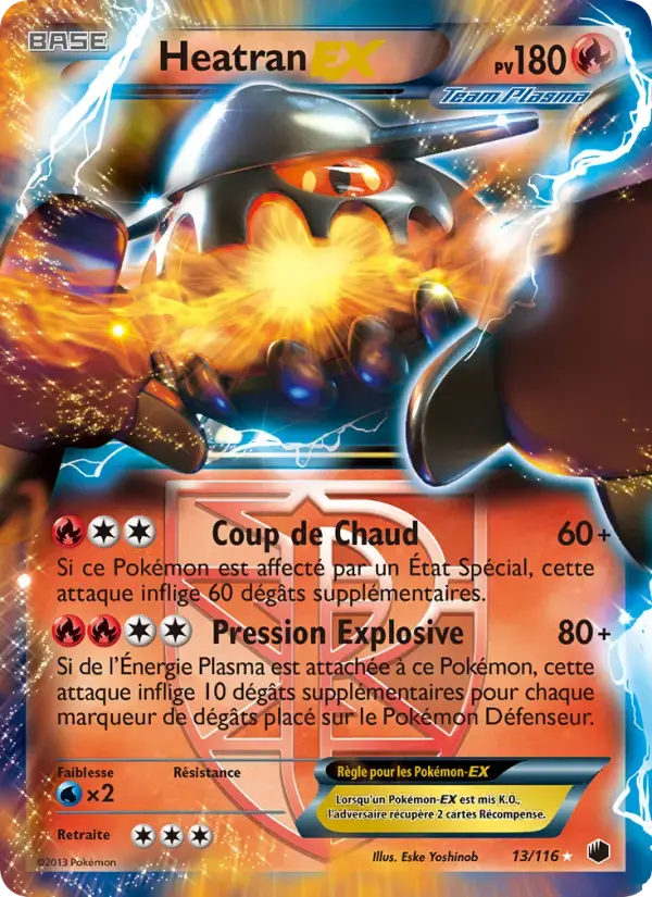 Carte Pokémon Heatran-EX #13 — Glaciation Plasma