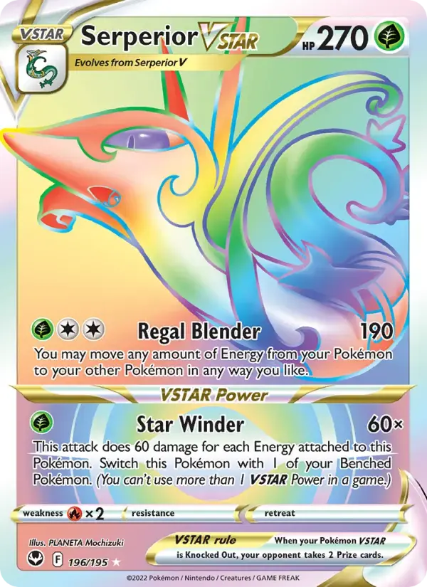Serperior VSTAR #196 — Silver Tempest