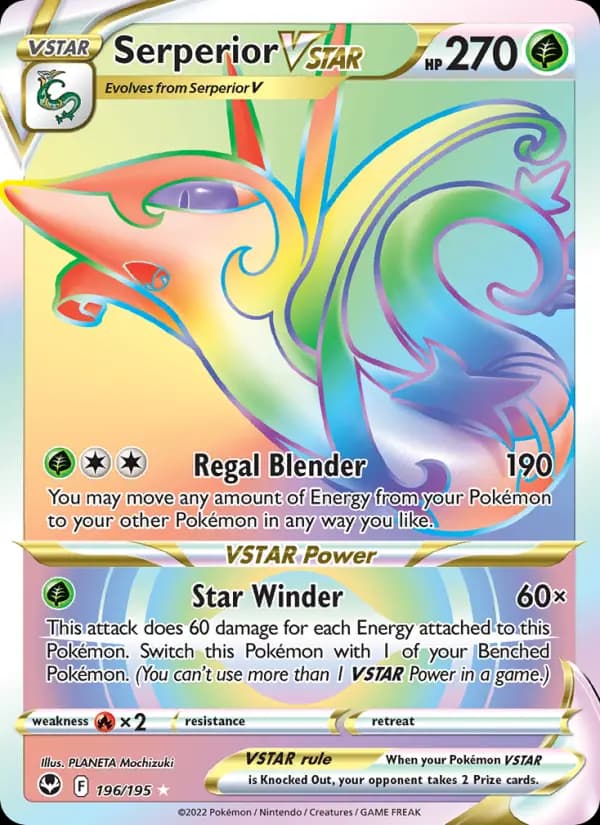 Serperior VSTAR #196 — Silver Tempest