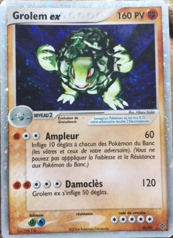 Carte Pokémon Grolem ex #91 — Dragon