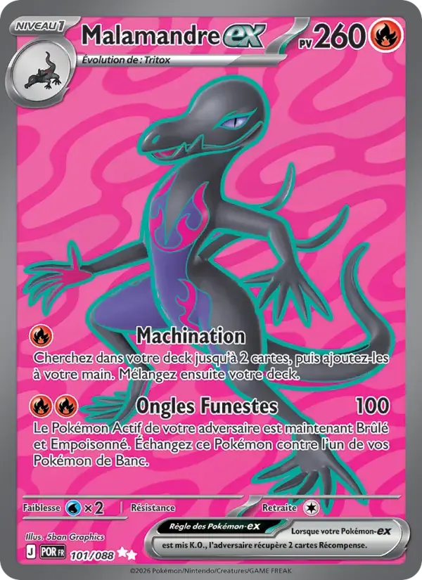 Carte Pokémon Malamandre-ex #101 — Équilibre Parfait