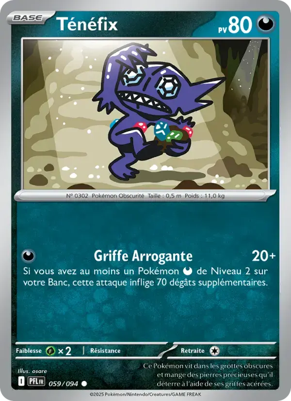 Carte Pokémon Ténéfix #059 — Flammes Fantasmagoriques