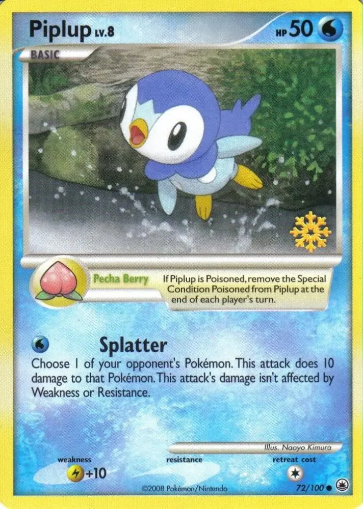 Carte Pokémon Piplup #072 — Countdown Calendar Promos