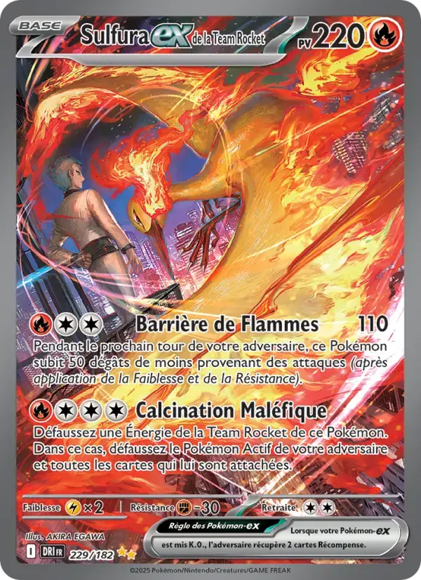 Carte Pokémon Sulfura-ex de la Team Rocket #229 — Rivalités Destinées