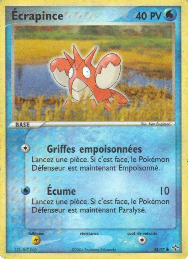 Carte Pokémon Écrapince #52 — Dragon