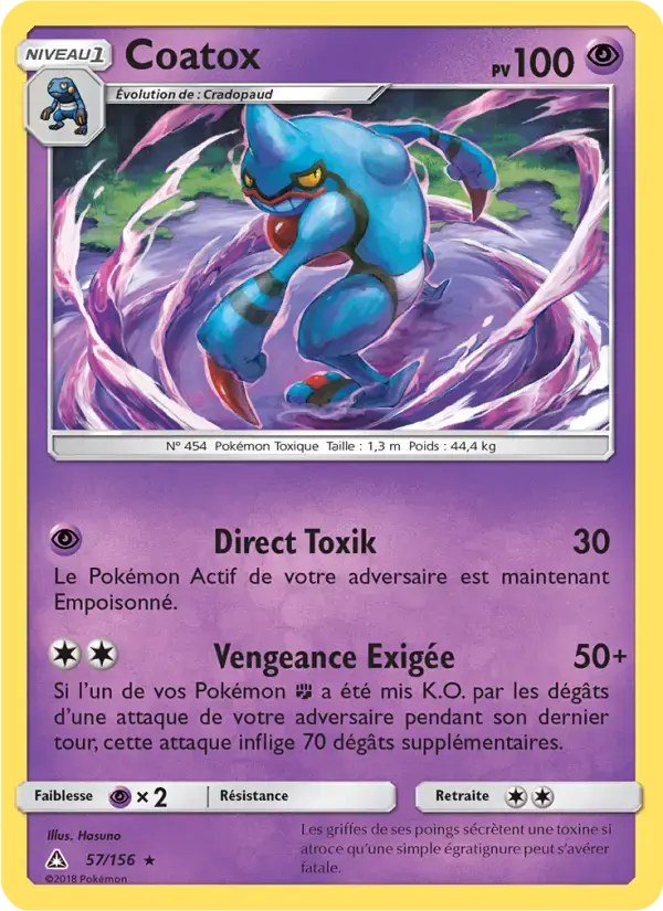 Carte Pokémon Coatox #57 — Ultra-Prisme