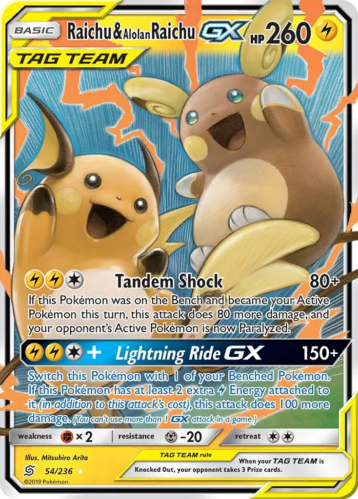 Raichu & Alolan Raichu GX #54 — Unified Minds