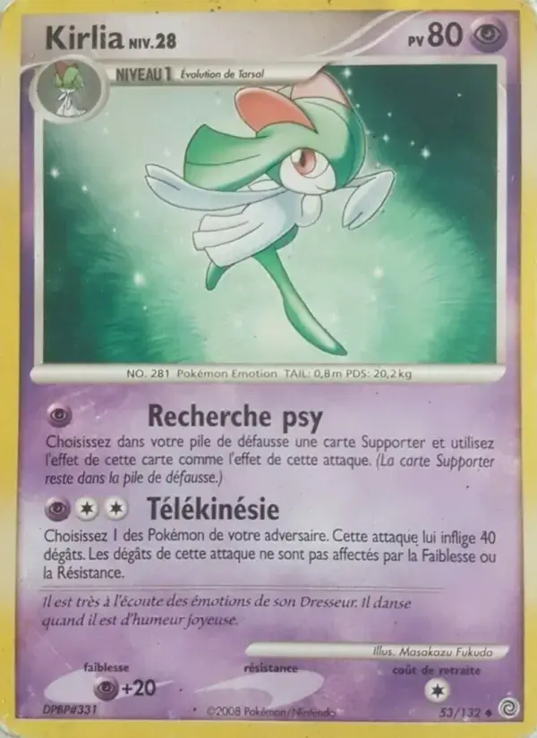 Carte Pokémon Kirlia #53 — Merveilles Secrètes