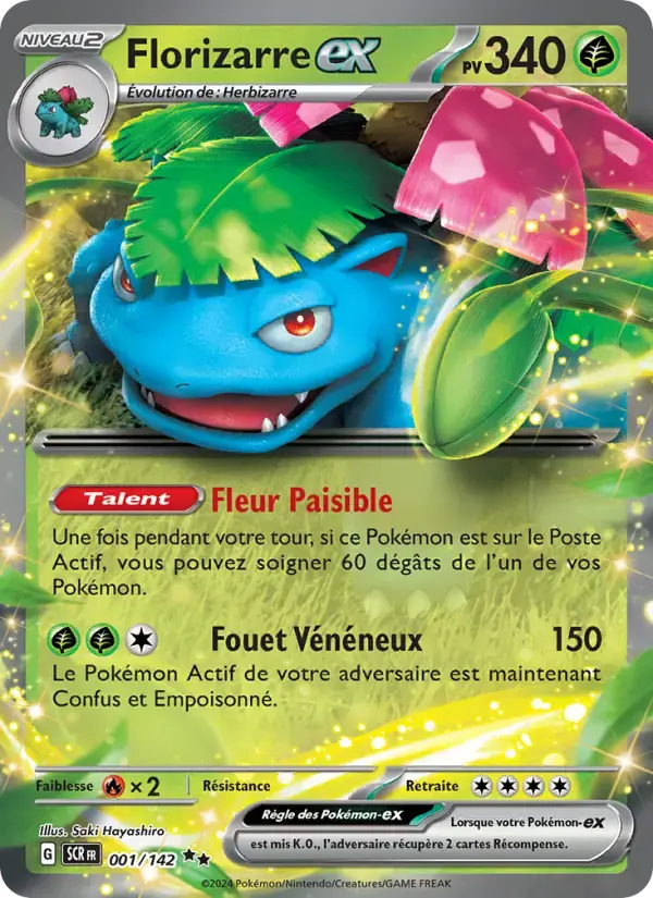 Carte Pokémon Florizarre-ex #001 — Couronne Stellaire