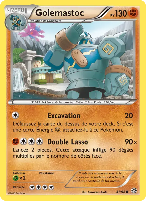 Carte Pokémon Golemastoc #41 — Origines Antiques