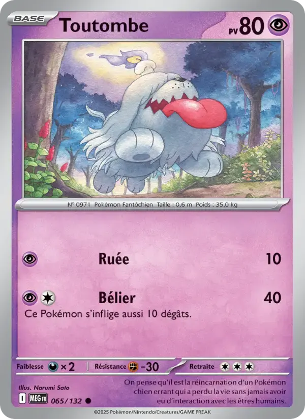 Carte Pokémon Toutombe #065 — Méga-Évolution