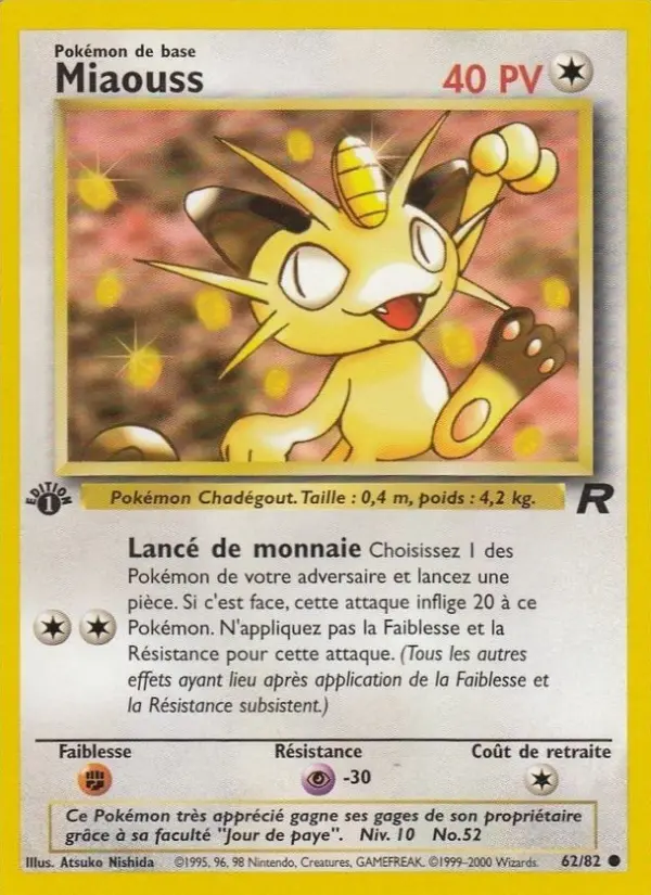 Carte Pokémon Miaouss #62 — Team Rocket