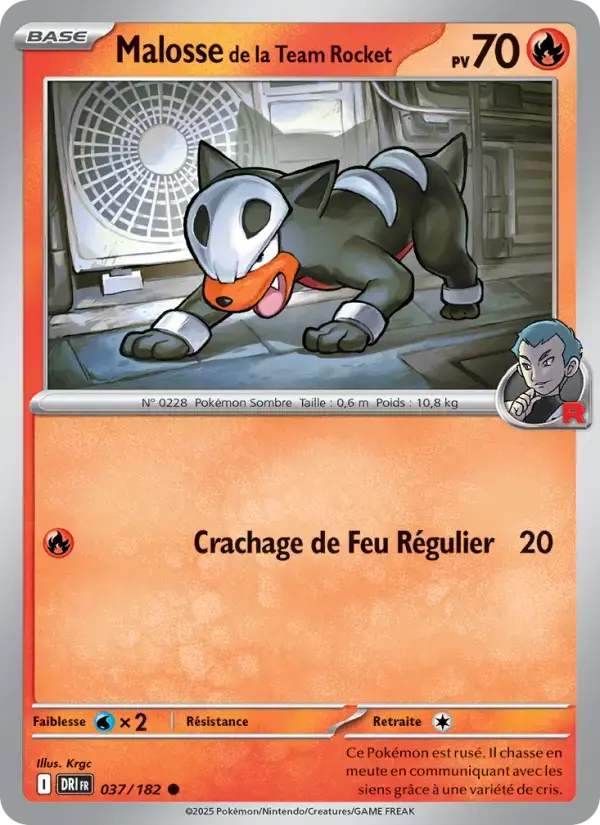 Carte Pokémon Malosse de la Team Rocket #037 — Rivalités Destinées