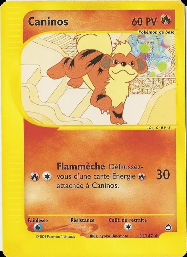 Carte Pokémon Caninos #51 — Aquapolis