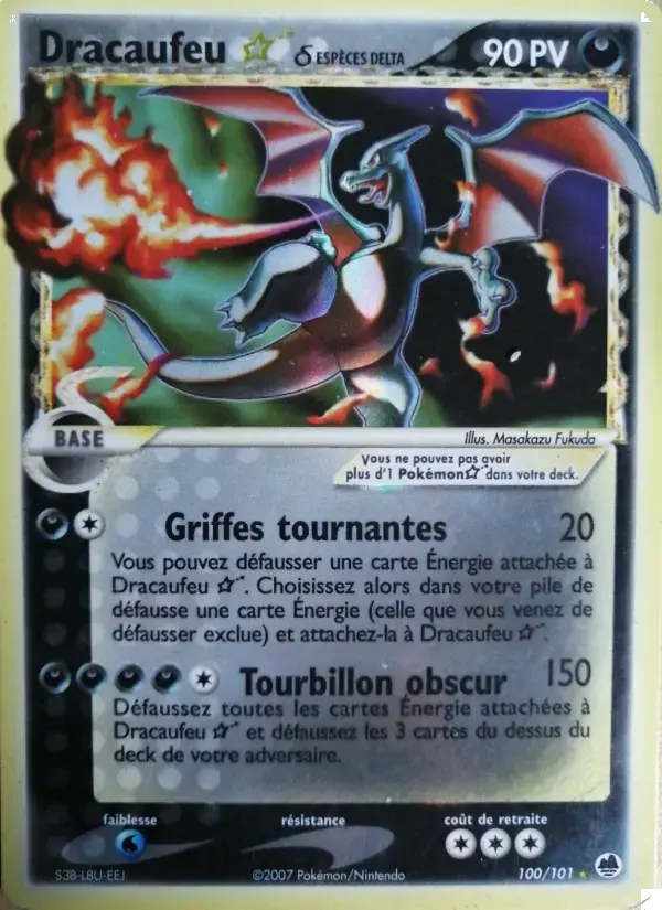Carte Pokémon Dracaufeu ☆ δ #100 — Île des Dragons
