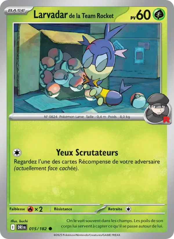 Carte Pokémon Larvadar de la Team Rocket #015 — Rivalités Destinées