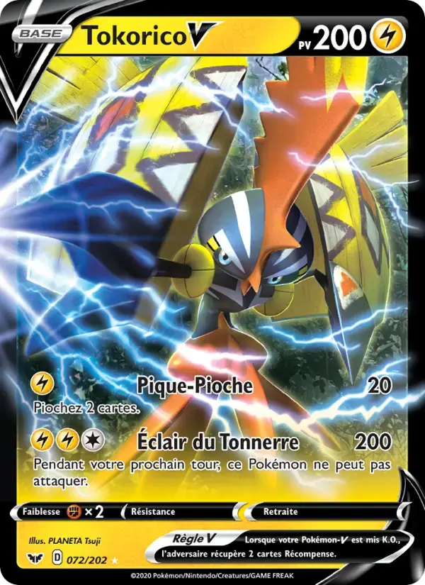 Carte Pokémon Tokorico V #72 — Épée et Bouclier