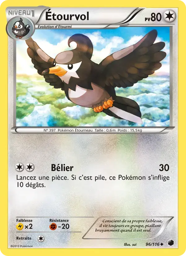Carte Pokémon Étourvol #96 — Glaciation Plasma
