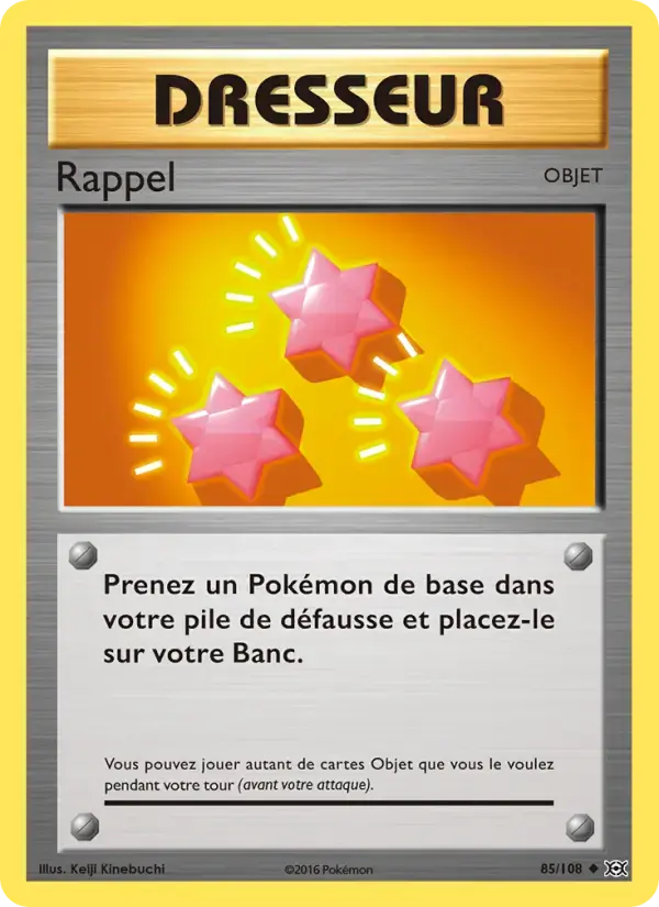 Carte Pokémon Rappel #85 — Évolutions XY
