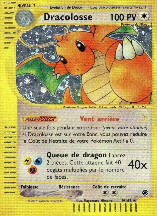 Carte Pokémon Dracolosse #9 — Expédition