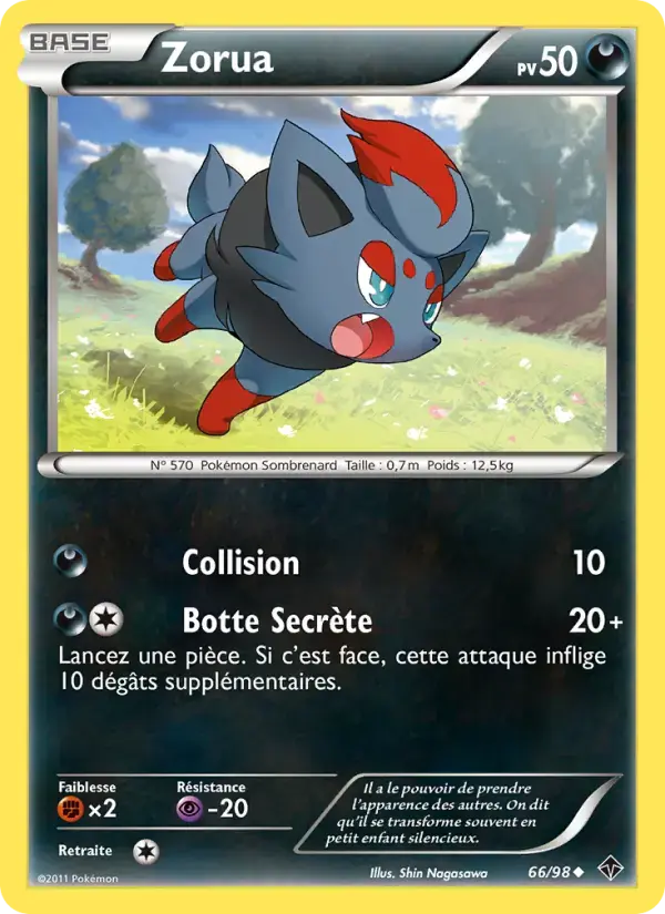 Carte Pokémon Zorua #66 — Pouvoirs Émergents