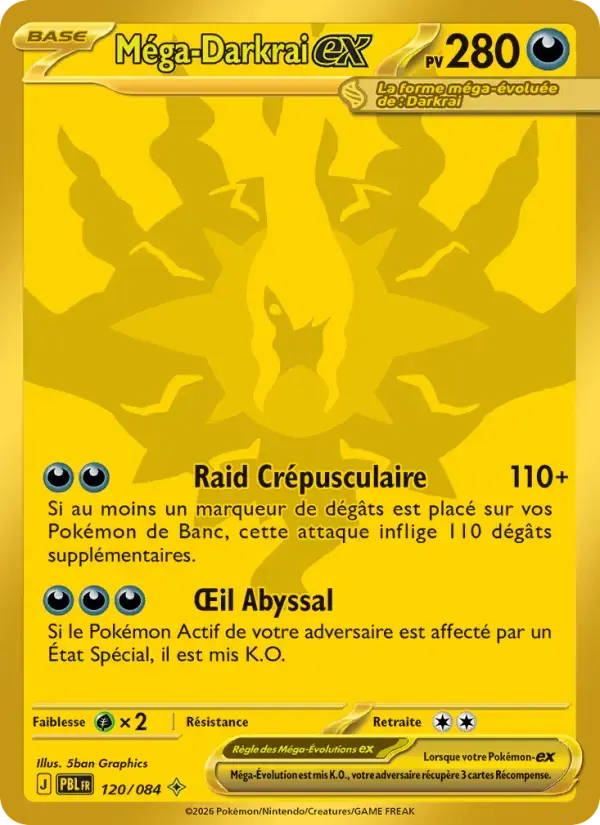 Carte Pokémon Méga-Darkrai-ex #120 — Nuit Noire