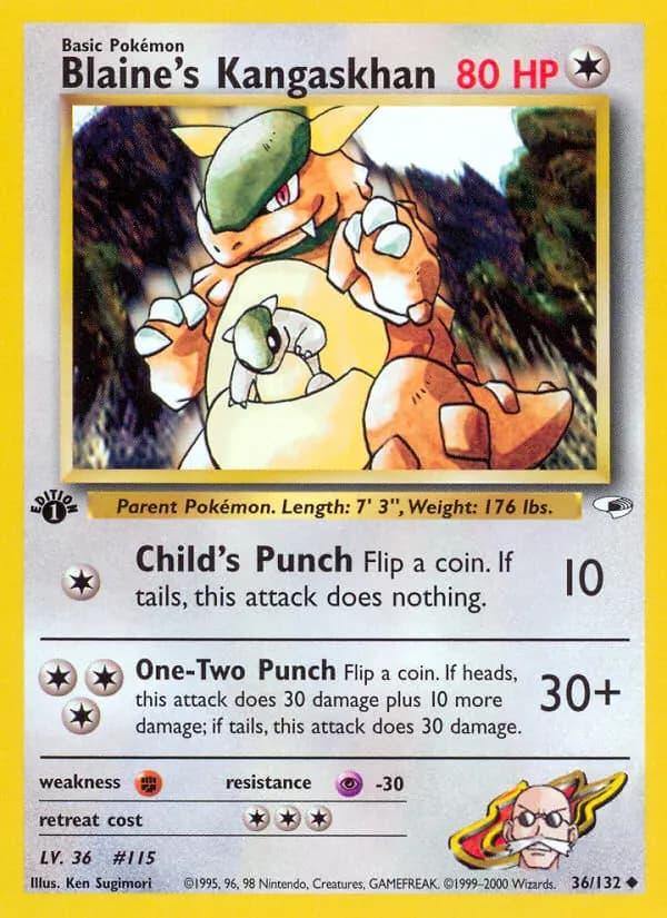 Blaine's Kangaskhan #36 — Gym Heroes