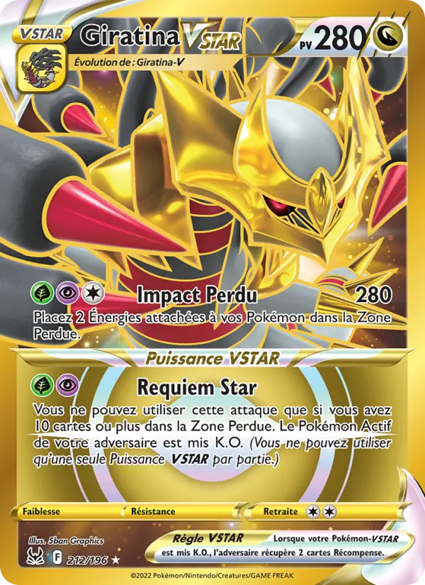 Carte Pokémon Giratina VSTAR #212 — Origine Perdue