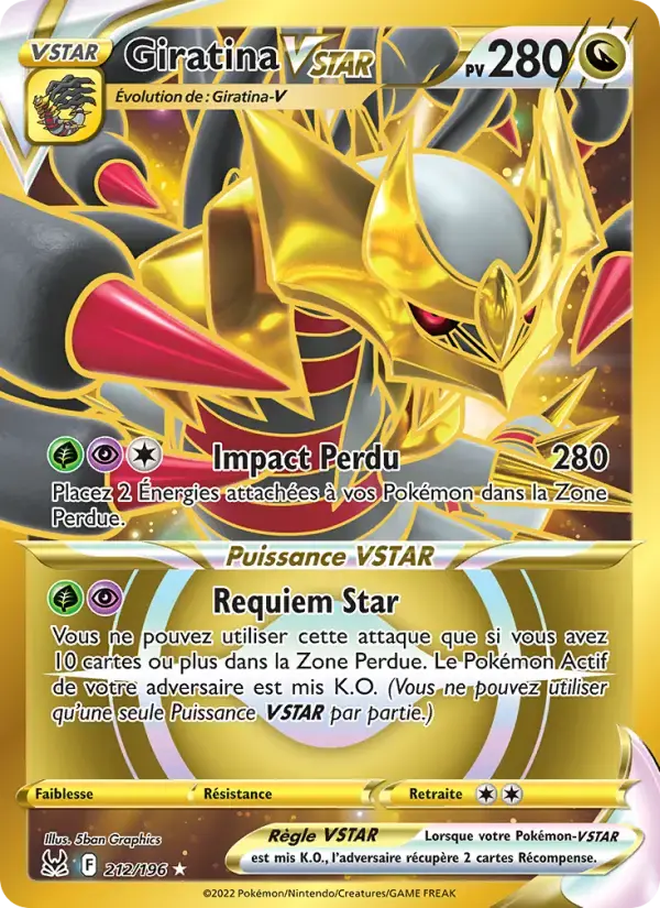Carte Pokémon Giratina VSTAR #212 — Origine Perdue