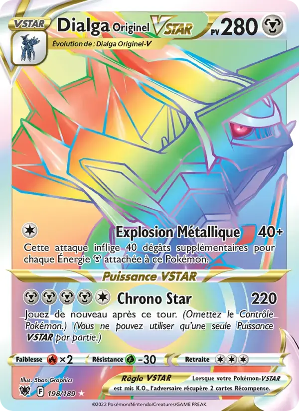 Carte Pokémon Dialga Originel VSTAR #198 — Astres Radieux