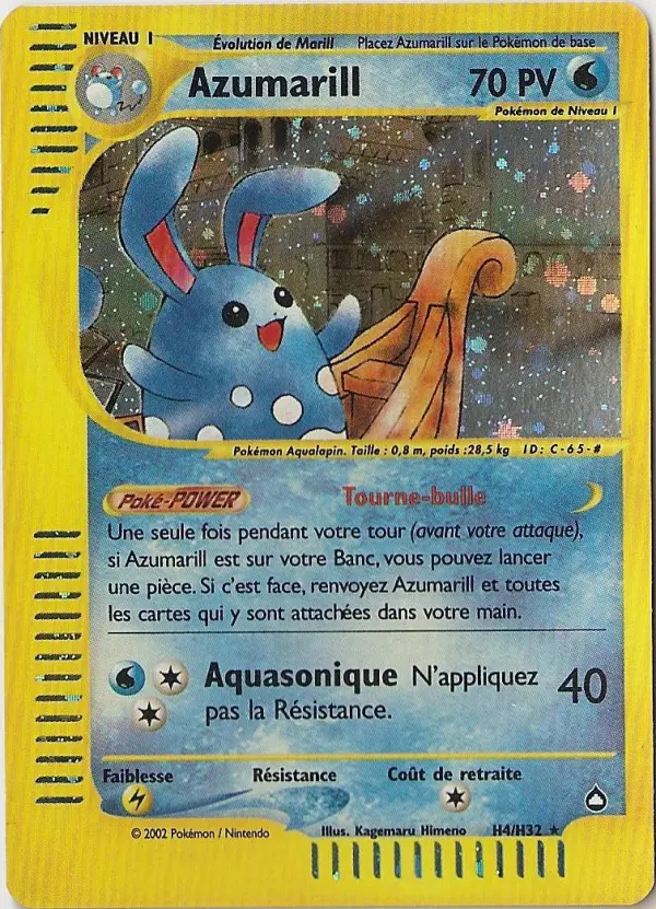 Carte Pokémon Azumarill #H04 — Aquapolis