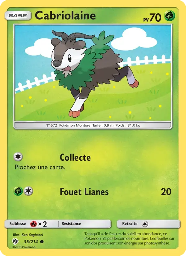 Carte Pokémon Cabriolaine #35 — Tonnerre Perdu