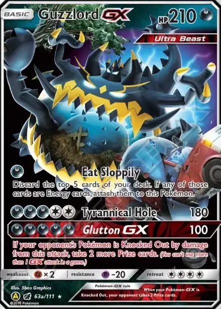 Carte Pokémon Engloutyran-GX #63a/111 — Jumbo