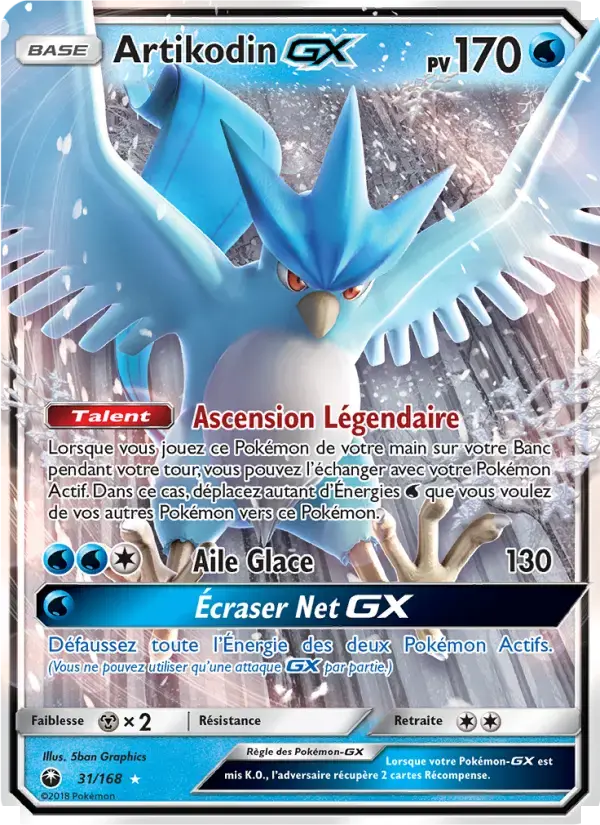 Carte Pokémon Artikodin GX #31 — Tempête Céleste
