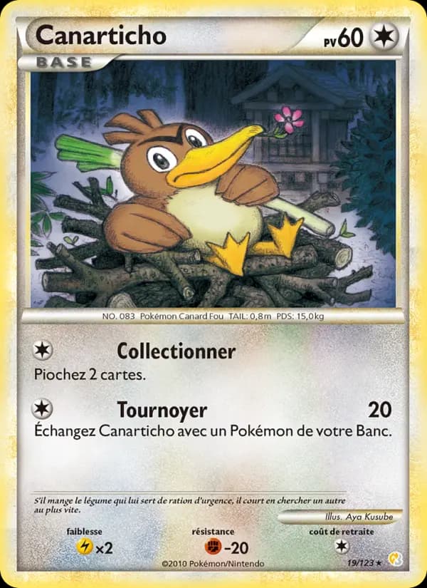 Carte Pokémon Canarticho #19 — HeartGold SoulSilver